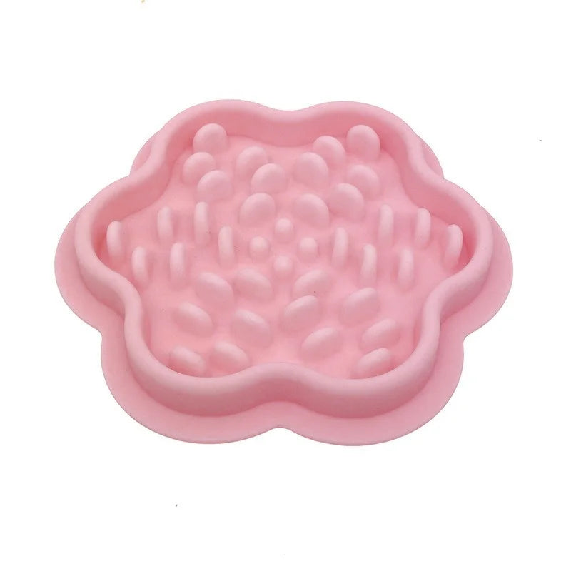 Comedouro SlowBite rosa em forma de flor