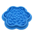 Comedouro SlowBite azul em forma de flor
