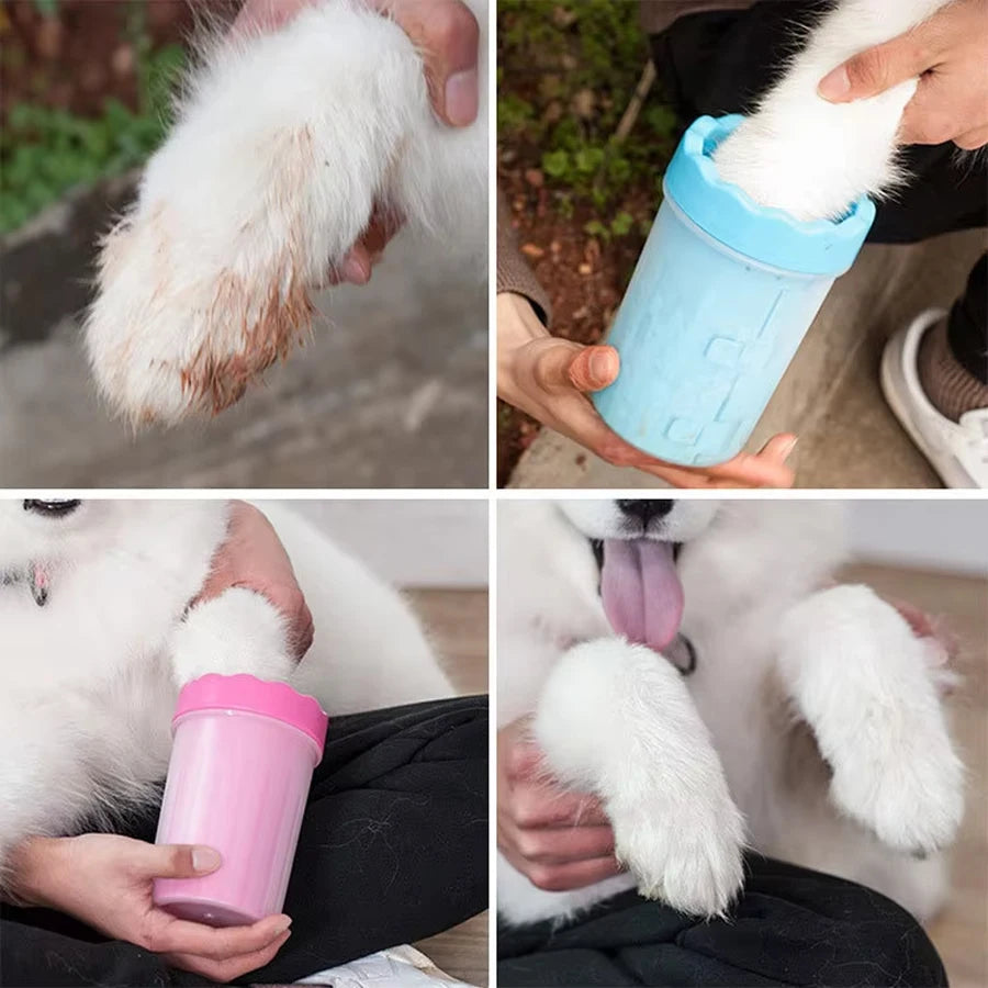 PawClean Pro™ Limpador de Patas para Cães com Escova de Silicone