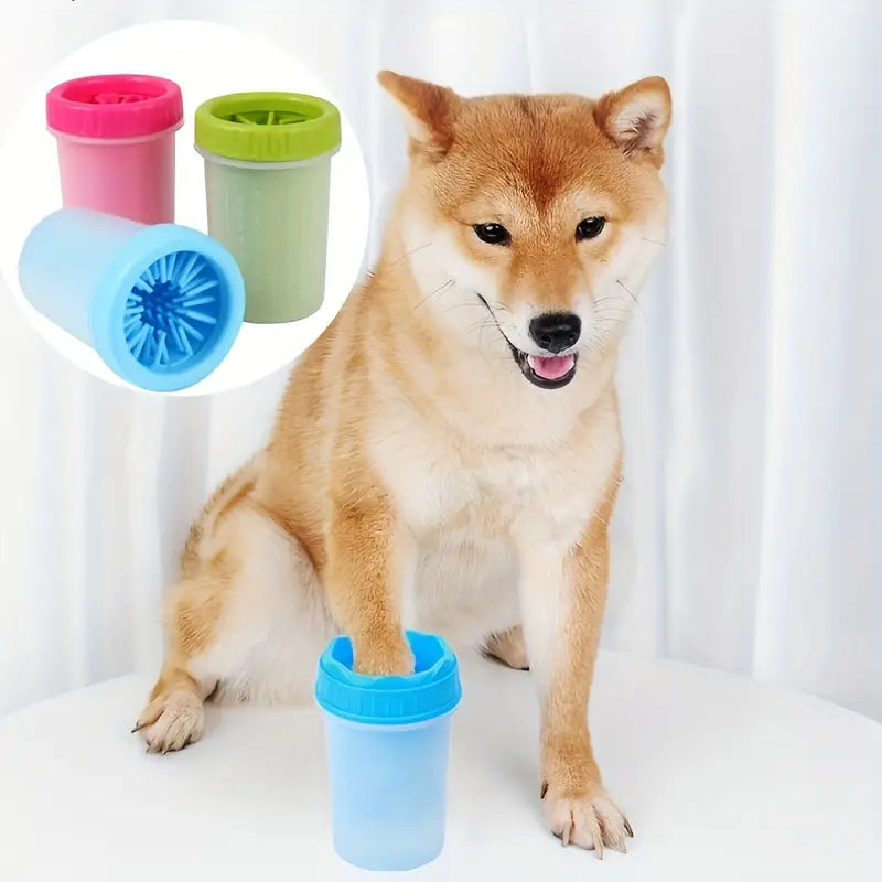 PawClean Pro™ Limpador de Patas para Cães com Escova de Silicone